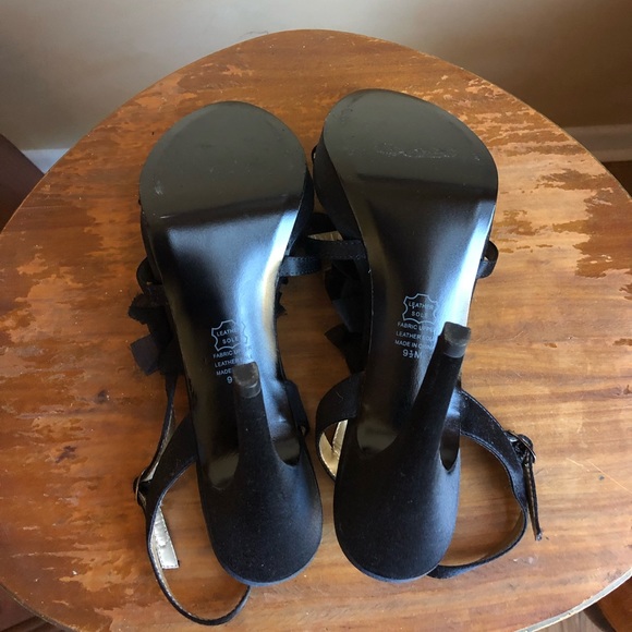Platinum BP Black Satin Sandals - Picture 7 of 12